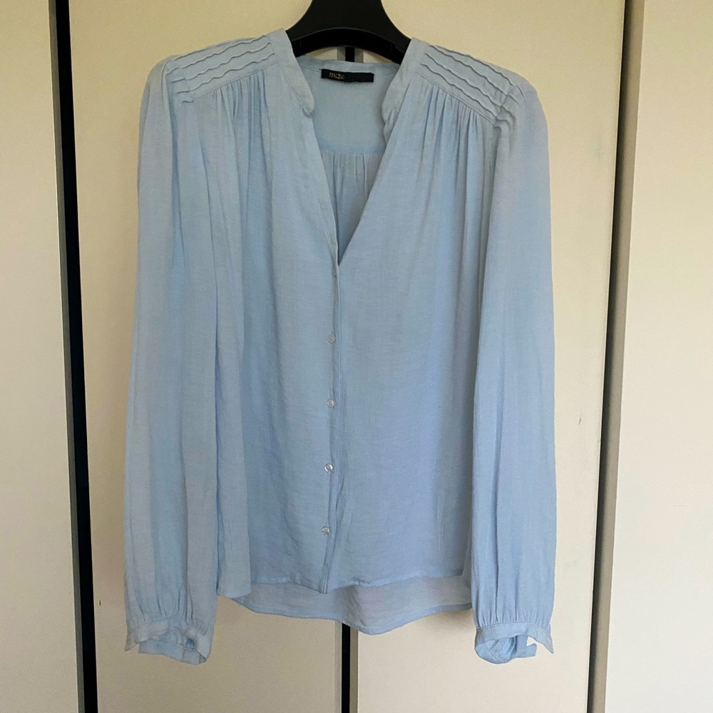 Maje Light Blue Blouse